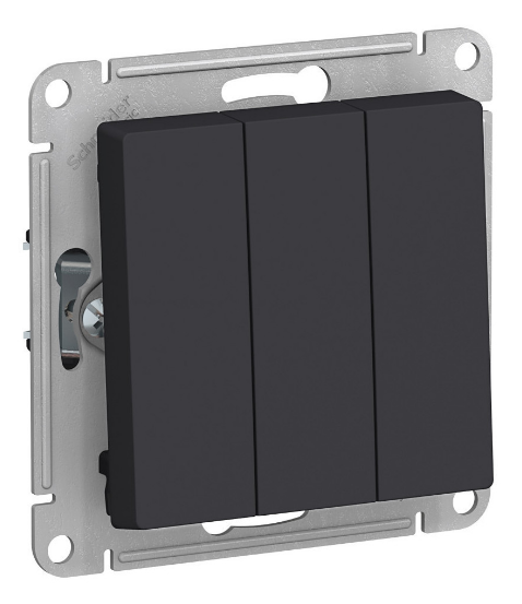 Выключатель 3-клавишный Schneider Electric ATLASDESIGN карбон ATN001031