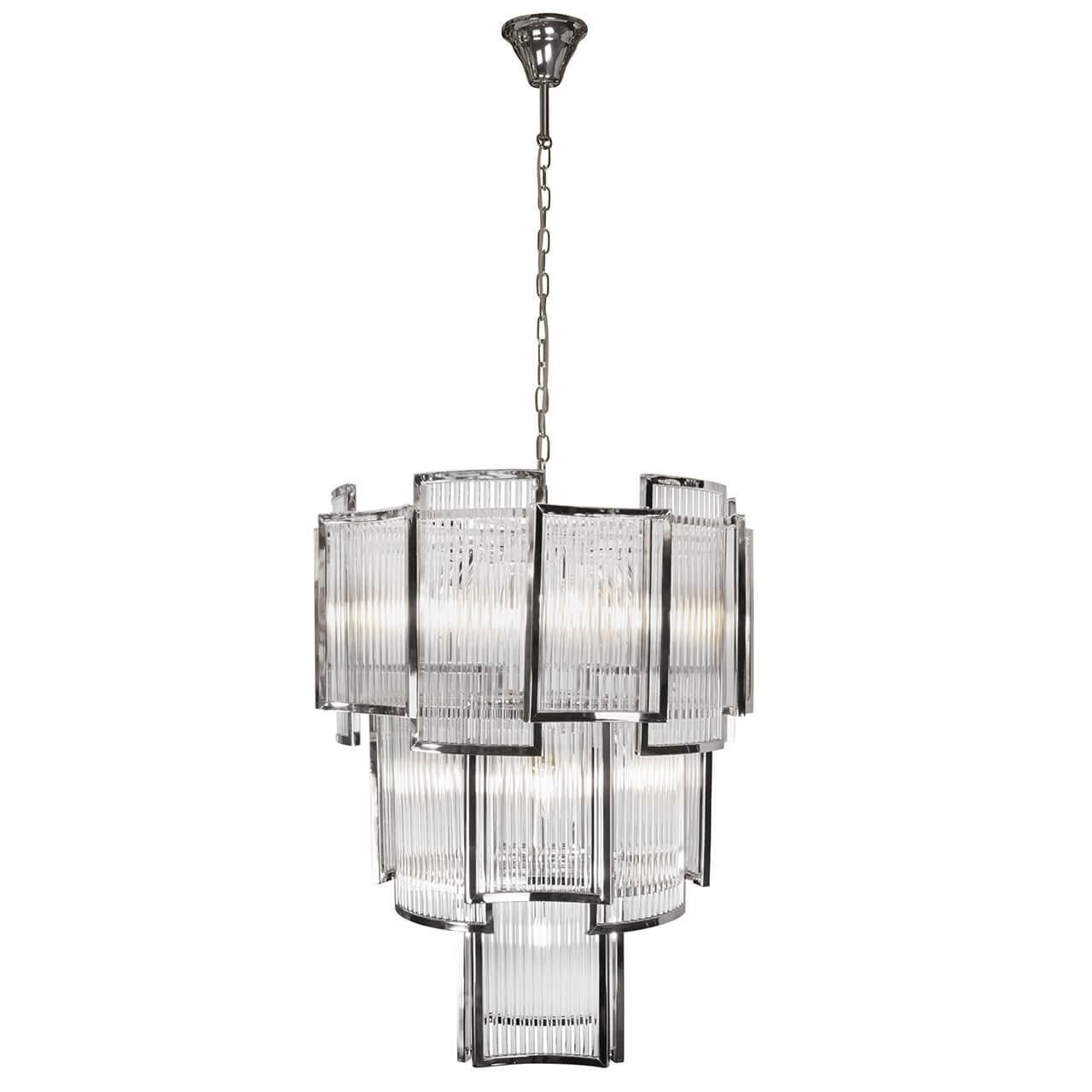 Подвесная люстра iLamp Tribeca MD0276-11 CHROME+SMOKY GRAY
