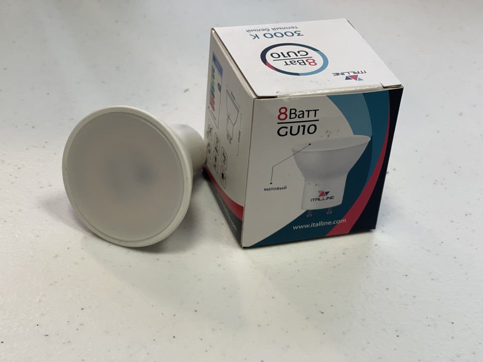 Лампа светодиодная Italline TP GU10/8W/3000K matt