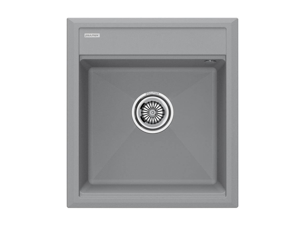 Мойка гранитная STEPIA-460, PM114651-GRS, серый дым, 460х510, Paulmark