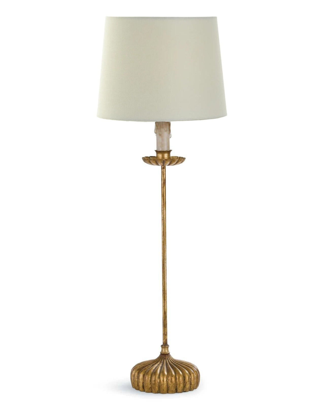 Настольная лампа "Грант" с белым абажуром LouvreHome JJ11071-1TB