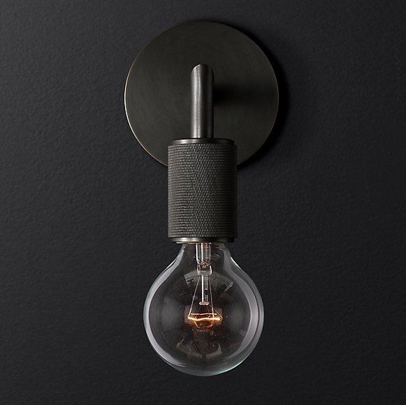 Бра Rh Utilitaire Single Sconce Black 123284-22 44.552