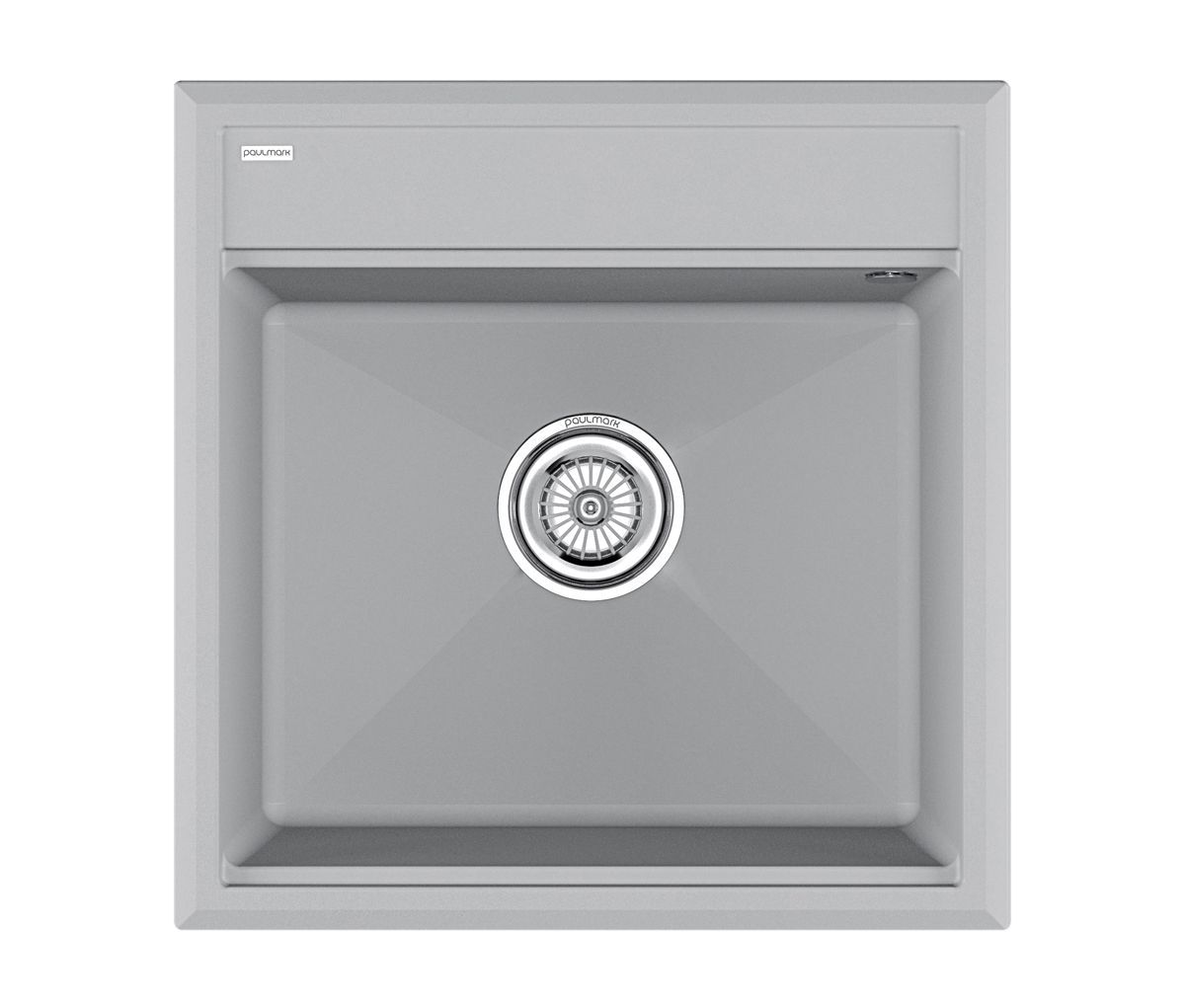 Мойка гранитная STEPIA-500, PM115051-GRS, серый дым, 500х510, Paulmark
