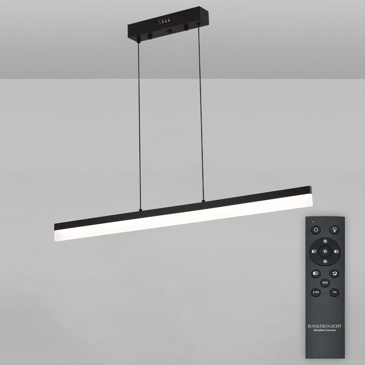 Светодиодный светильник подвес с пультом ДУ 30W, черный Natali Kovaltseva HIGH-TECH LED LAMPS 82068