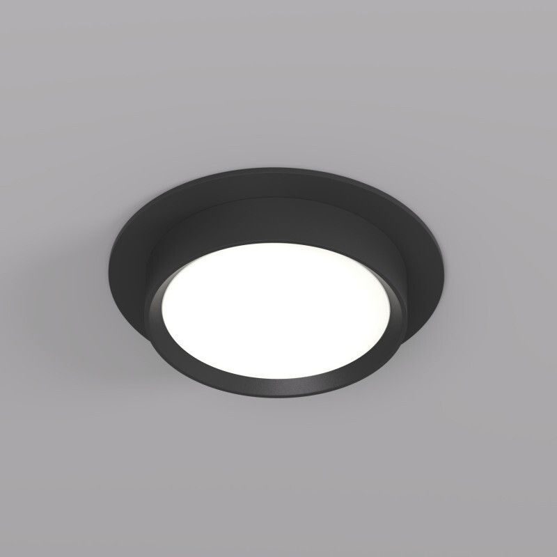 Точечный встраиваемый светильник Denkirs FLAT DK2090-BK