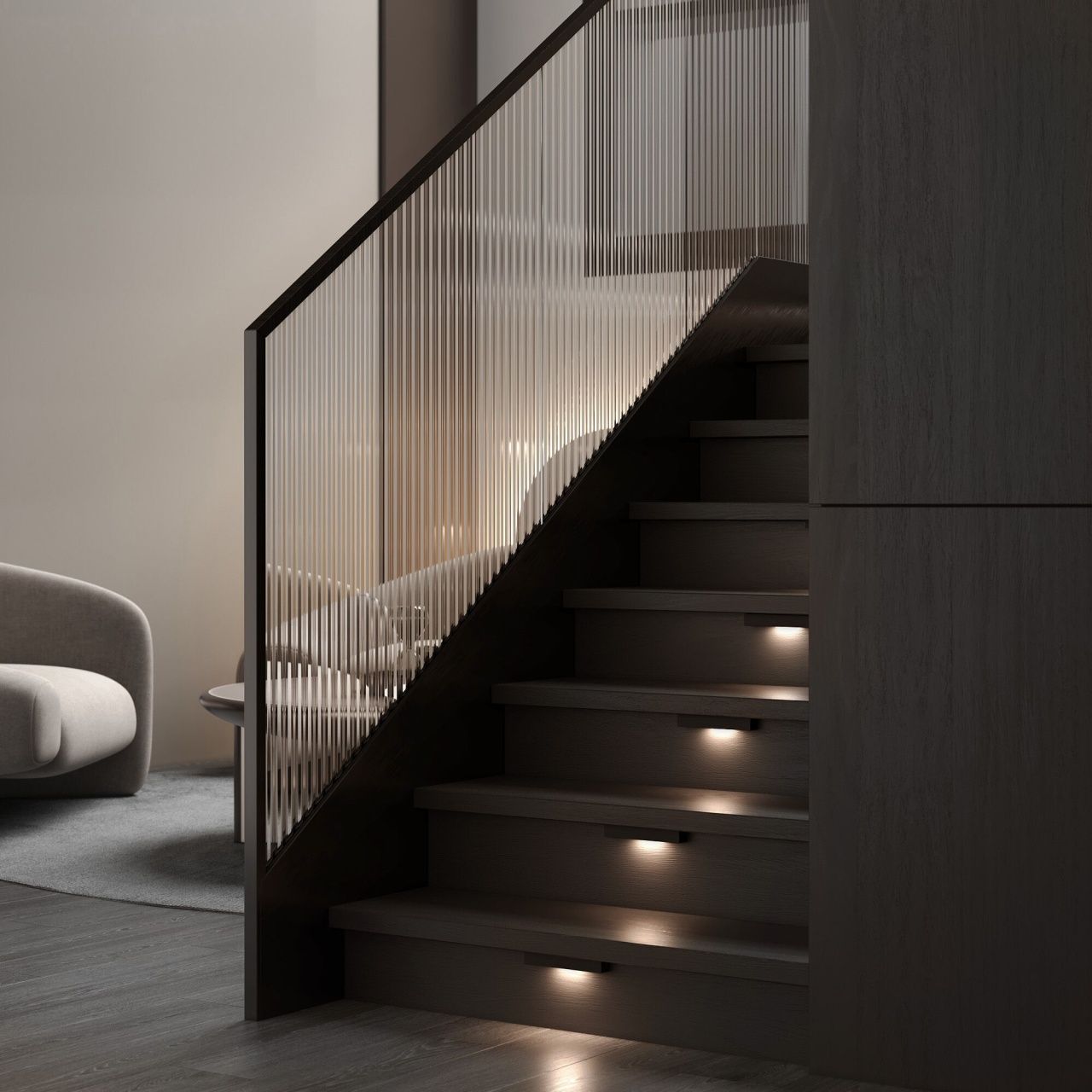 Светодиодная накладная подсветка для лестниц 40163/LED 3000К черный IP65 Elektrostandard