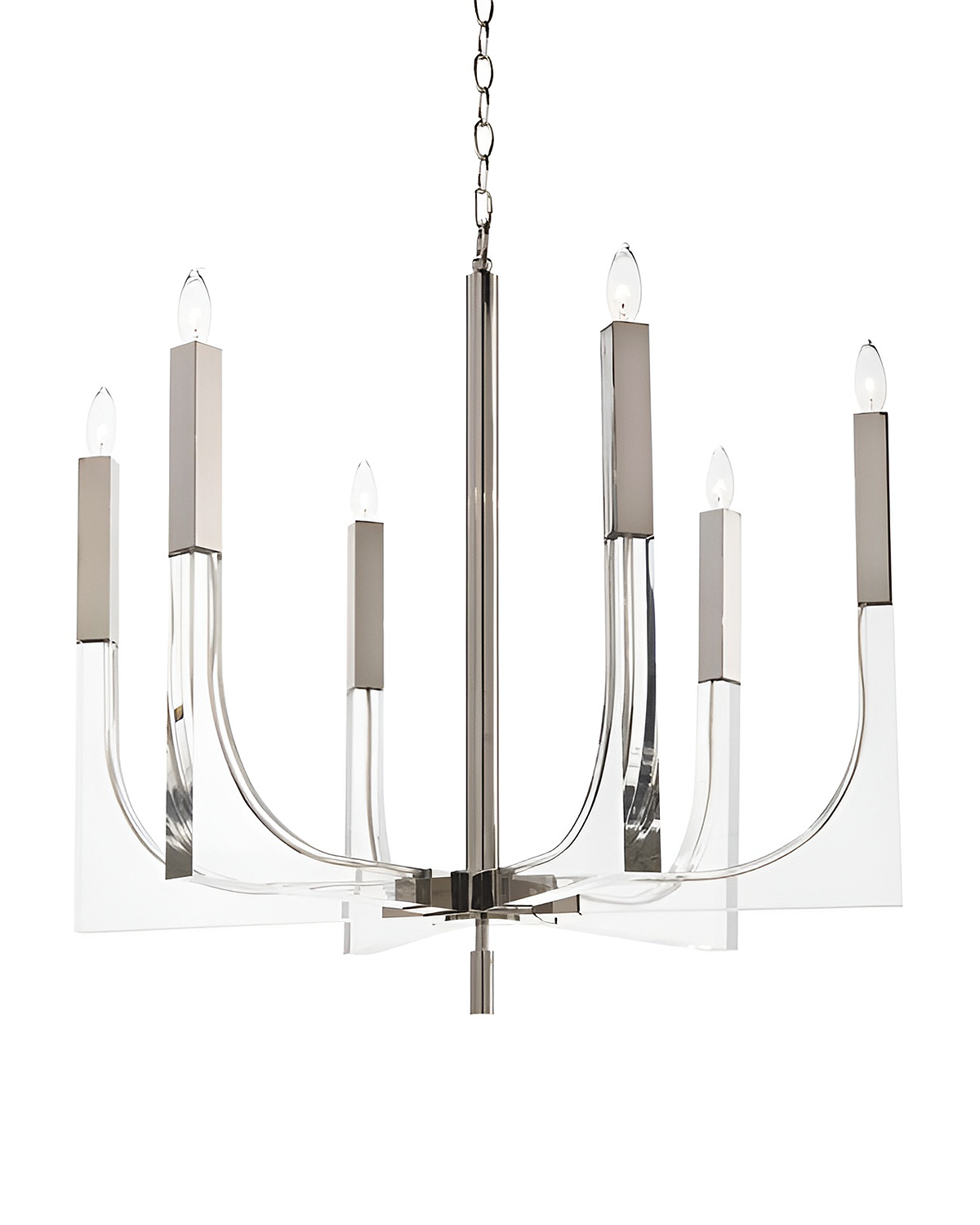Серебряная люстра "Дэйзи" LouvreHome LHLCH7771-1PQS