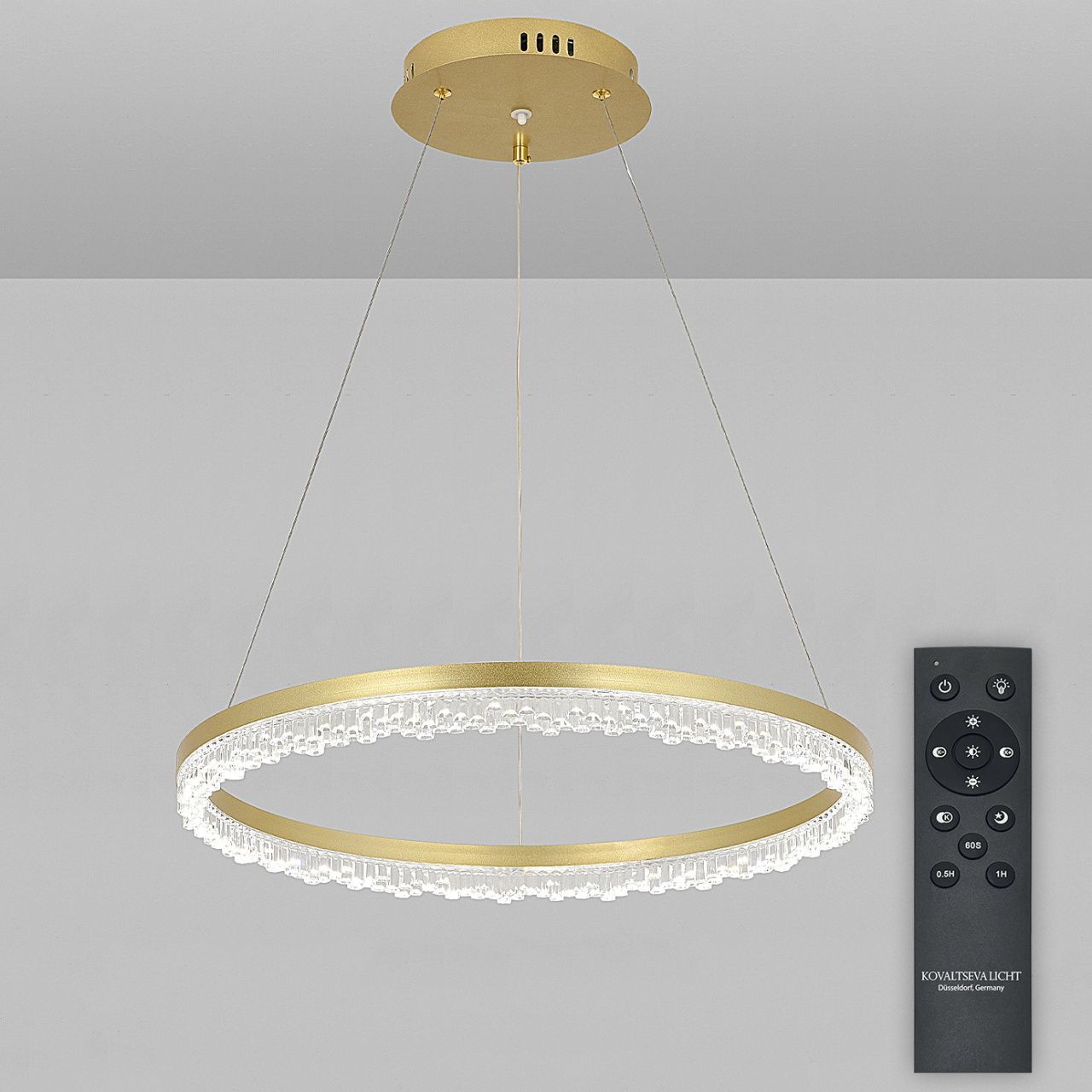 Светодиодная люстра нимб с пультом ДУ 80W, золото, LED Natali Kovaltseva LED LAMPS 81486