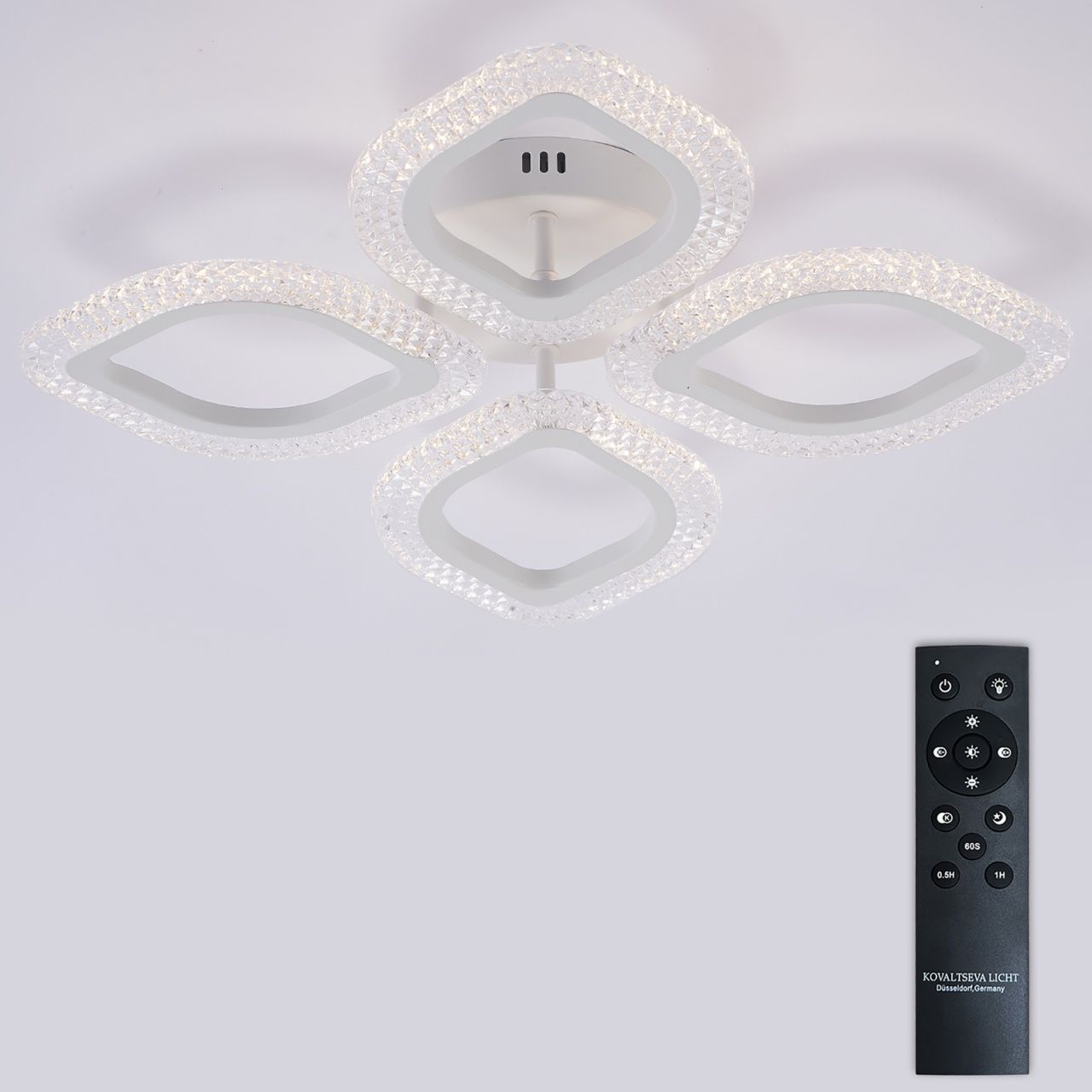 Светодиодный светильник люстра с пультом ДУ 48W, белый, LED Natali Kovaltseva LED LAMPS 81455