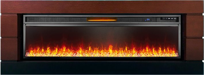 Каминокомплект Modern - Темный дуб с черным с очагом Vision 60 LED