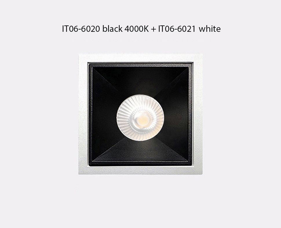 Встраиваемый светильник Italline IT06-6020 black 4000K + IT06-6021 black