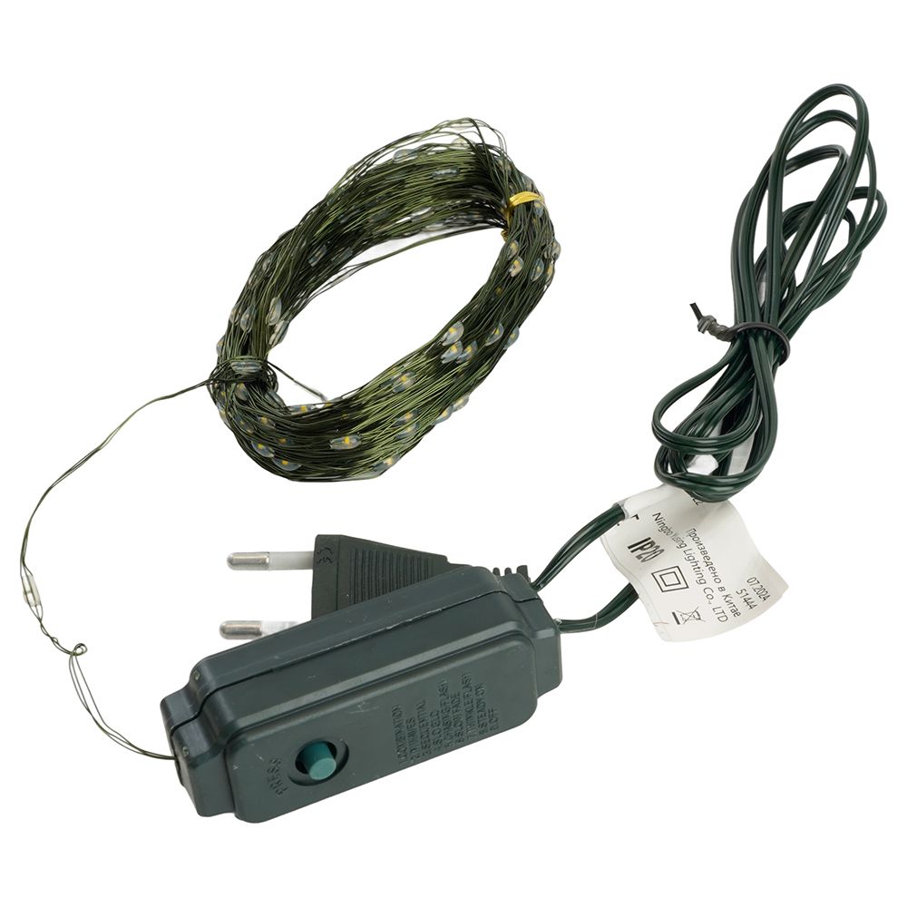 Светодиодная гирлянда Feron CL583 линейная Роса (на проволоке) мультиколор c питанием от сети 220V 2