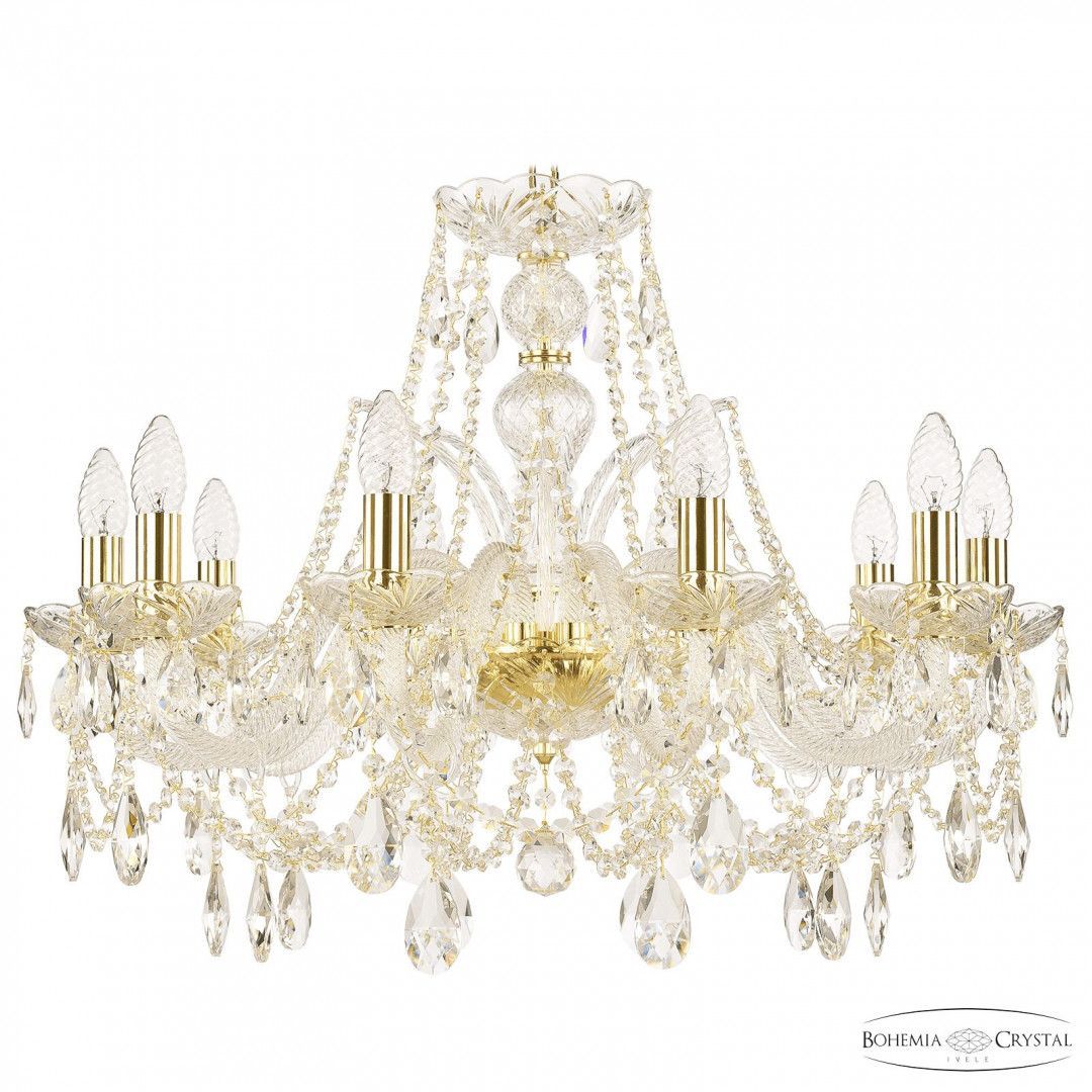 Люстра хрустальная 105/10/240 G Bohemia Ivele Crystal