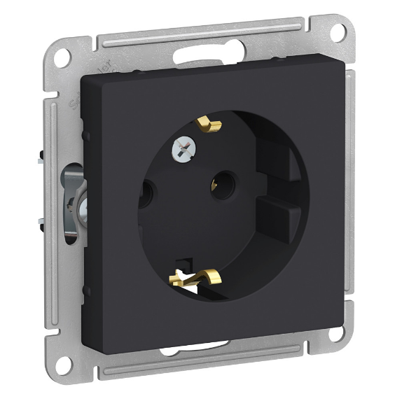 Розетка ATLASDESIGN карбон Schneider Electric ATN001043