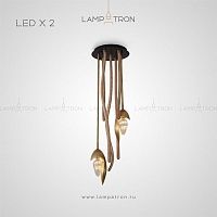 Готовая комбинация светильников с рельефными плафонами и деревянными лианами Lampatron TUSKET MORE