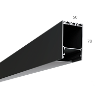 Алюминиевый LED профиль LINE 5070 ral9005 LT70 (с экраном) — 3000мм