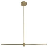 Линейная светодиодная люстра золотого цвета Planky Loft-Concept 40.6618-3