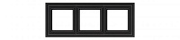 Рамка 3 постовая черный матовый LIREGUS RETRO 29-245