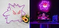 Неоновая настенная лампа Gengar Pokemon Neon Wall Lamp Loft-Concept 46.223-0