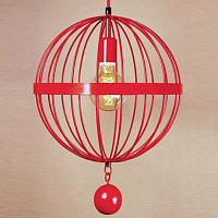 Подвесной светильник Wire Cage Pendant Spher Red Loft Concept 40.668