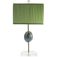 Настольная лампа с абажуром Green Semiprecious Stone Table Lamp Loft-Concept 43.1154