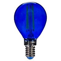 Синяя прозрачная лампочка LED E14 5W тёплый свет Loft Concept 45.021