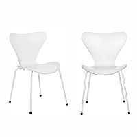 Комплект из 2-х стульев Seven Style белый с белыми ножками Bradexhome FR 0819P