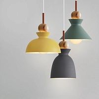 Серия светильников с деревянным клипом в скандинавском стиле. OMG2