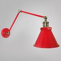 Бра Gloce Cone Shade Loft Industrial Red Loft Concept 44.089