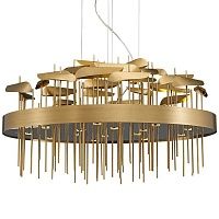 Светодиодная дизайнерская инсталляция ANODINE Perlina Disk Chandelier | 21 лампа