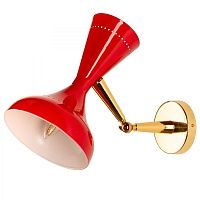 Бра Pair of Italian Bright Red Cones Wall Sconces 44.566 Loft-Concept