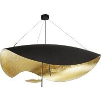 Подвесной светильник CATELLANI & SMITH LEDERAM MANTA S2 PENDANT Black + Gold | D 80 cm