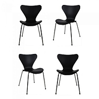 Комплект из 4-х стульев Bradex Home Seven чёрный FR 0425K