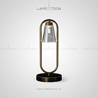 Настольная лампа с кристальным конусообразным плафоном в металлическом кольце Lampatron ADRIELL TAB