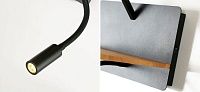 Бра с абажуром и гибким спотом Trumpet Wall Black USB Loft-Concept 44.2321-3