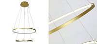 Кольцевая люстра золотого цвета из двух колец Loft-Concept 40.6416-3