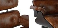 Кресло Lounge Chair & Ottoman brown designed by Charles and Ray Eames 01.717