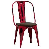 Кухонный стул Tolix Marais Chair Vintage Red Wood designed by Xavier Pauchard in 1934 03.126