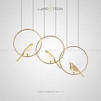 Подвесной светильник с кольцевым каркасом и источником света в форме птицы Lampatron NOMI
