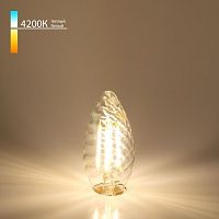 Филаментная светодиодная лампа Свеча витая F 7W 4200K E14 прозрачный BLE1414 4690389041433