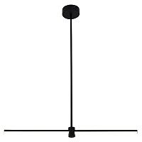 Линейная светодиодная люстра черного цвета Planky Loft-Concept 40.6617-3