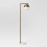 Торшер Geneva Single Glass Globe Floor Lamp Loft Concept 41.115-0