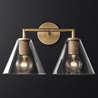 Бра Rh Utilitaire Funnel Shade Double Sconce Brass 123267-22 44.545