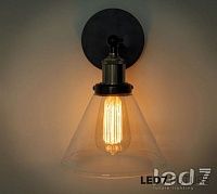 Светильник настенный LED7 Future Lighting Loft Industry Y glass wall 2