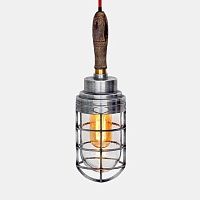 Ручной светильник Steampunk Cage Glass Edison Hanging Lamp 40.072 Loft-Concept