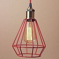 Подвесной светильник Wire Cage Pendant Punch Red