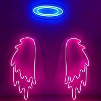 Неоновая настенная лампа Pink Wings Neon Wall Lamp Loft-Concept 46.180-2