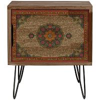 Тумба деревянная с узорами на дверце Persian Carpet Print Nightstand 19.151