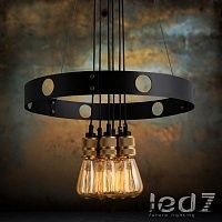 Светильник подвесной LED7 Future Lighting Loft Industry Lux Gold Holder Chandelier 2