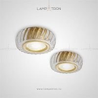 Точечный светильник с круглым рельефным плафоном из хрусталя Lampatron LEAD